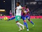 Newcastle United's Joe Willock in action with Crystal Palace's Joel Ward on January 21, 2023