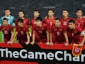 Vietnam players pose for a team group photo before the match on January 16, 2023