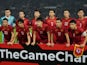 Vietnam players pose for a team group photo before the match on January 16, 2023