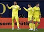 Villarreal's Etienne Capoue celebrates scoring against Real Madrid on January 19, 2023