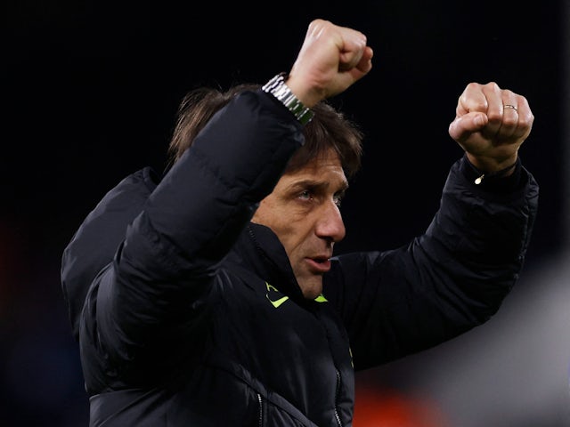 Antonio Conte al mando del Tottenham Hotspur en enero de 2023