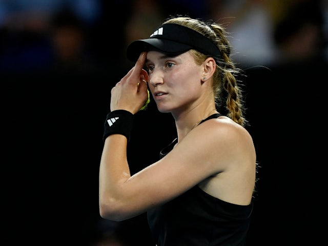 Elena Rybakina reacts at the Australian Open on January 28, 2023