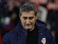 Athletic Bilbao coach Ernesto Valverde before the match on January 22, 2023