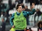 Federico Chiesa warms up for Juventus in November 2022