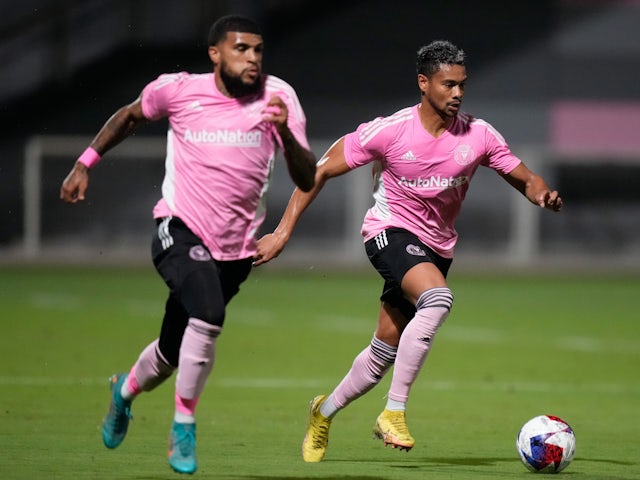 Inter Miami CF forward Ariel Lassiter (11) dribbles the ball up the field against the St. Louis CITY SC during the first period at Florida Blue Training Center on January 28, 2023
