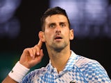 Novak Djokovic pictured at the Australian Open on January 27, 2023