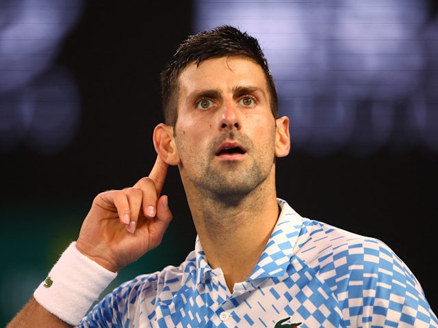 Novak Djokovic pictured at the Australian Open on January 27, 2023