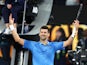 Novak Djokovic celebrates winning the Australian Open title on January 29, 2023