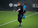 Inter Miami CF head coach Phil Neville gives directions from the sideline against the St. Louis CITY SC during the first period at Florida Blue Training Center on January 28, 2023