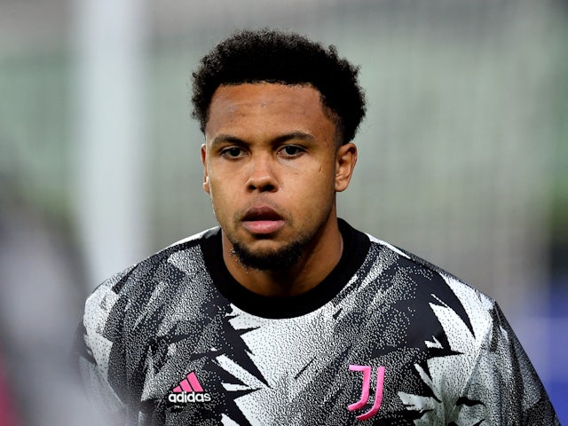 Juventus' Weston McKennie pictured during the warm up before the match on January 4, 2023