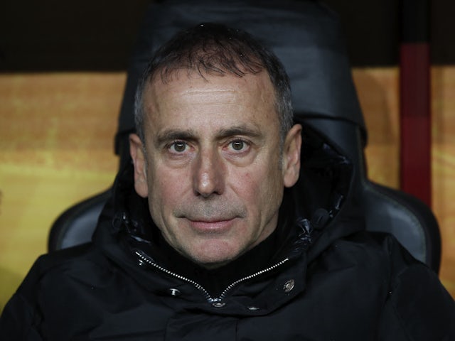 Trabzonspor coach Abdullah Avci before the match on February 5, 2023