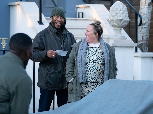 Mitch and Karen on EastEnders on February 14, 2023
