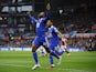 Leicester City's Kelechi Iheanacho celebrates scoring against Aston Villa on February 4, 2023