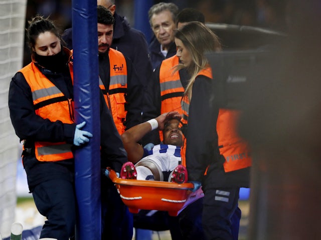 Porto's Wendell is stretchered off after sustaining an injury on February 5, 2023