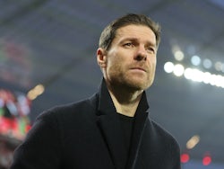Bayer Leverkusen coach Xabi Alonso before the match on January 29, 2023