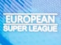 An image of the words "European Super League" taken on April 20, 2021