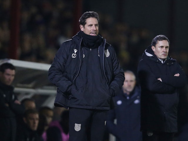 Grimsby Town manager Paul Hurst on February 7, 2023