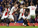Southampton midfielder James Ward-Prowse celebrates scoring against Chelsea on February 18, 2023