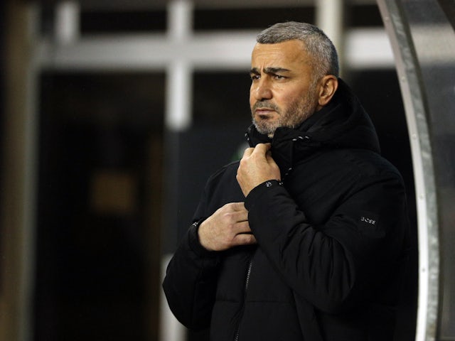 Qarabag coach Gurban Gurbanov before the match on February 16, 2023