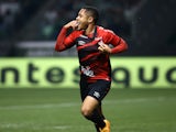 Athletico Paranaense's Vitor Roque celebrates scoring their first goal on July 2, 2022