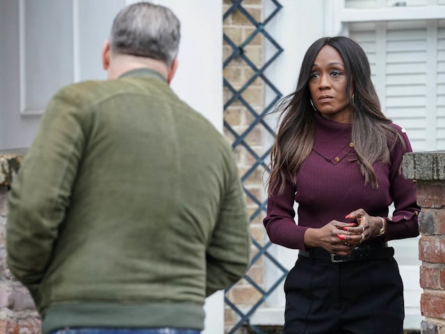Harvey and Denise on EastEnders on March 7, 2023