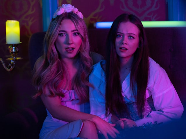 Peri and Juliet on Hollyoaks on February 14, 2023