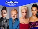 Eurovision 2023 hosts Graham Norton, Julia Sanina, Hannah Waddingham and Alesha Dixon