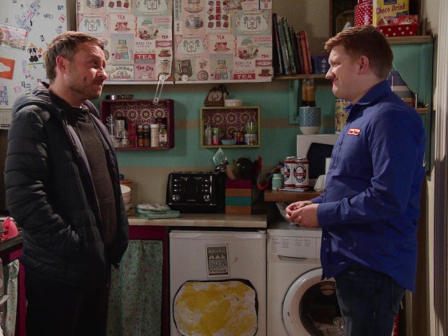 Paul and Ches on Coronation Street on March 3, 2023