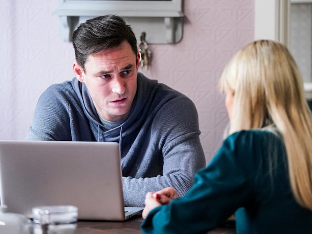 Zack and Sharon on the second episode of EastEnders on February 27, 2023