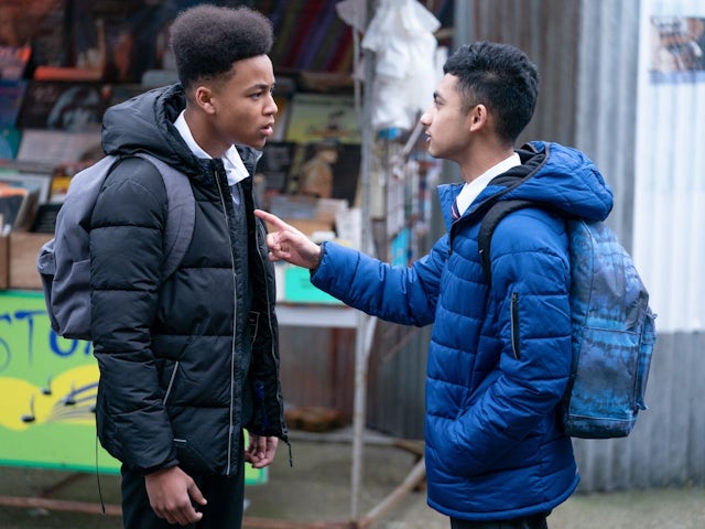 Denzel and Nugget on the first episode of EastEnders on February 27, 2023