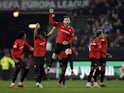 Stade Rennes' Amine Gouiri reacts during the penalty shootout on February 23, 2023