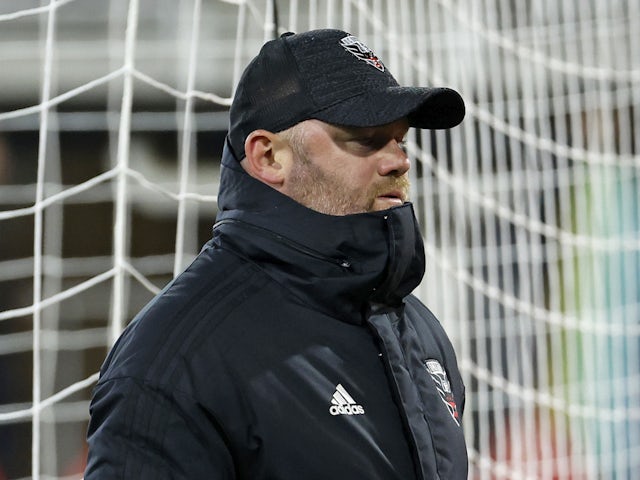 DC United head coach Wayne Rooney during the first half against Toronto FC at Audi Field on February 25, 2023