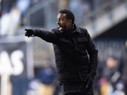 Columbus Crew SC head coach Wilfried Nancy reacts to a play against the Philadelphia Union during the first half at Subaru Park on February 25, 2023