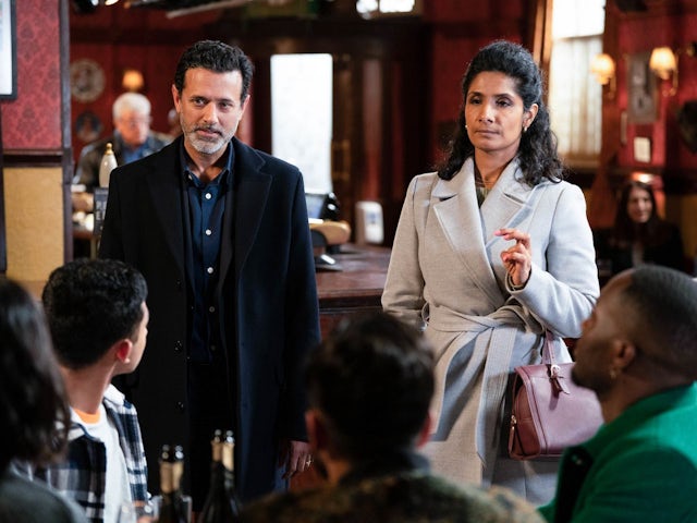 Nish and Suki on EastEnders on March 7, 2023