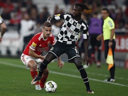 Boavista's Yusupha Njie in action with Benfica's Chiquinho on February 20, 2023