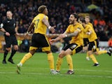 Adama Traore celebrates scoring for Wolverhampton Wanderers on March 4, 2023