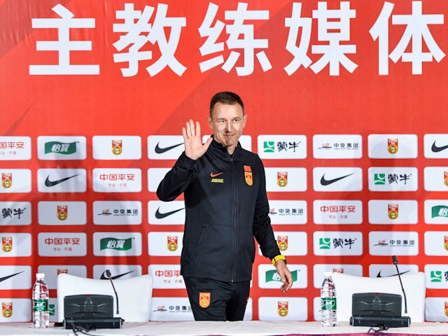 Aleksandar Jankovic, new head coach of China's men's soccer team, attends a news conference in Haikou, Hainan province, China March 1, 2023