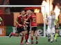 Atlanta United midfielder Matheus Rossetto (20) celebrates with teammates after scoring a goal against the Toronto FC during the second half at Mercedes-Benz Stadium on March 4, 2023
