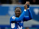 Everton's Amadou Onana celebrates after the match on February 4, 2023