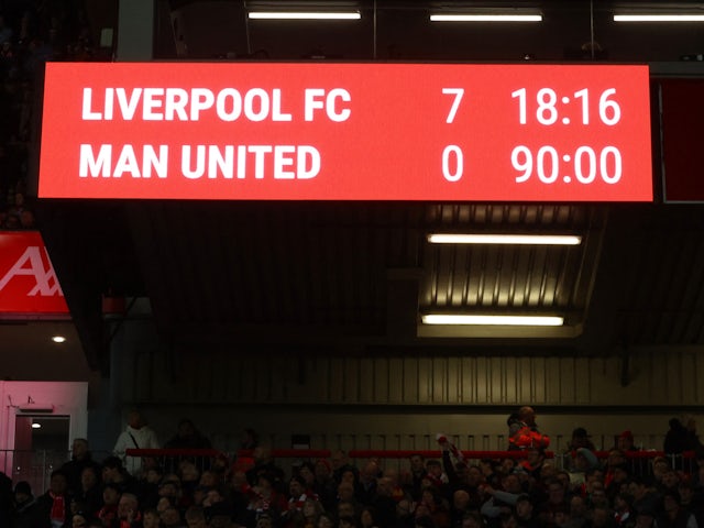 Liverpool's five biggest wins over Manchester United