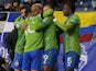 Seattle Sounders FC forward Heber (19) celebrates after scoring a goal with teammates in the second half against the Colorado Rapids at Lumen Field on February 26, 2023