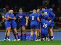 France celebrating a try against England during Six Nations fixture on March 11, 2023.