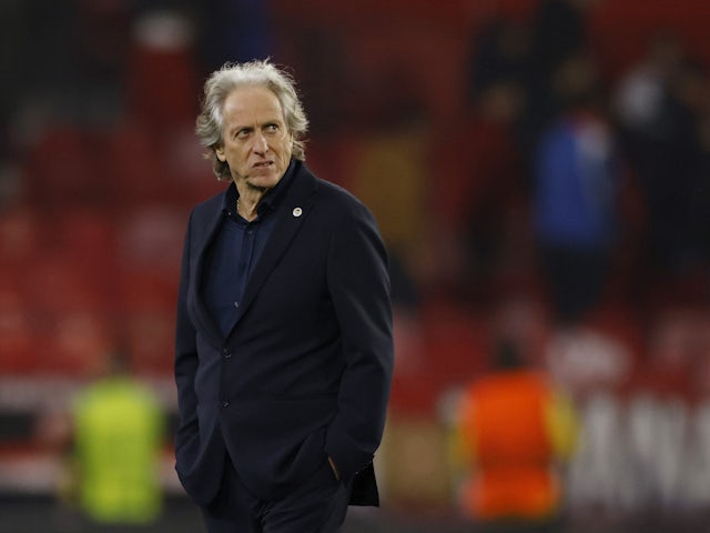 Fenerbahce coach Jorge Jesus looks dejected after the match on March 9, 2023