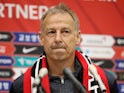 South Korea's national soccer team's new head coach Jurgen Klinsmann speaks upon his arrival at Incheon International Airport in Incheon, South Korea on March 7, 2023