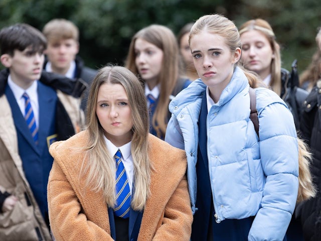 Leah and Ella on Hollyoaks on March 16, 2023