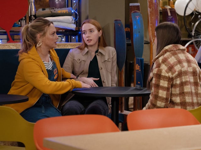 Amy, Chloe and Sarah on Emmerdale on March 23, 2023