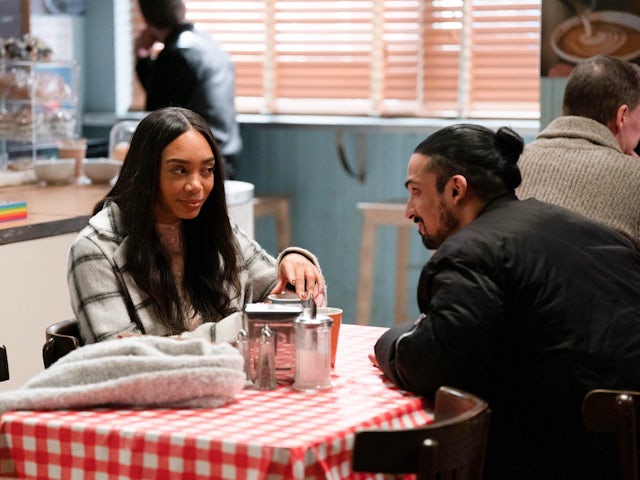 Chelsea and Ravi on EastEnders on March 23, 2023