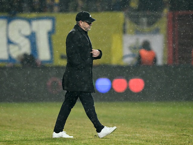 Union Berlin coach Urs Fischer reacts after the match on March 9, 2023