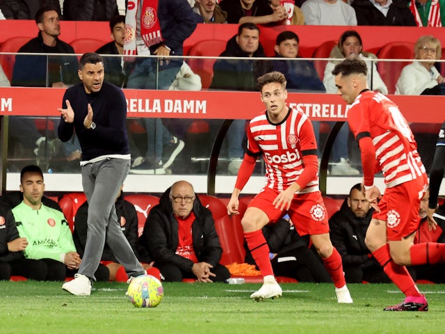 Girona coach Michel during the match on March 13, 2023