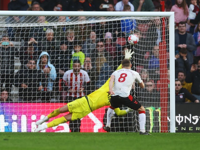 James Ward-Prowse scores for Southampton against Tottenham Hotspur on March 17, 2023